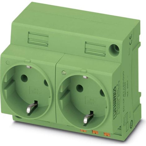 PRISE 2P+T MODULAIRE PHOENIX CONTACT EO-CF/PT/LED/DUO/GN 804050 VERT (L X L) 60 MM X 90 MM 1 PC(S) (1/2)