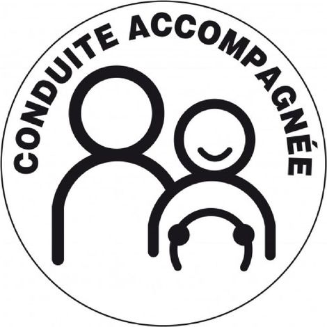 Disque conduite accompagnee adhesif