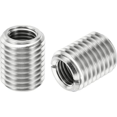 Filetage Adaptateurs Manchon Réducteur Écrou Insert Fileté Metal, 2 pcs M24x3 Mâle à M16x2 Femelle Réparation Insérer Écrou Vis Réducteur Inox Acier Attache 30mm (1/5)