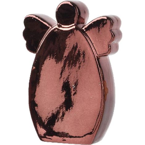 Kaemingk – Ange de Noël décoratif marron brillant, 21 cm, porcelaine