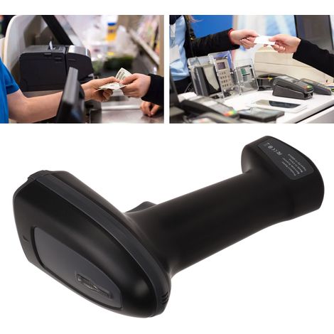 Drahtloser Bluetooth-Barcodescanner mit Basisstation, 2,4-GHz-2D-Barcodescanner mit großer Reichweite für Supermärkte, Lagerhallen und Logistikunternehmen. (1/5)