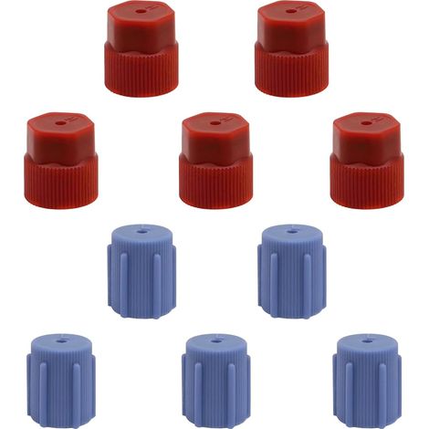 Pièces de réparation de climatiseur de voiture, ensemble de 10 pièces, couvercle de climatiseur 13R134a, couvercle de port de chargement du système de service 16mm (1/5)
