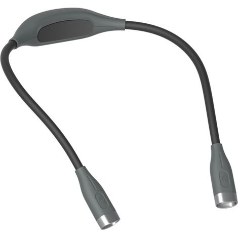 Linterna LED flexible para el cuello, ideal para leer y correr, con luz blanca, cálida o mixta (1000 mAh). (1/5)