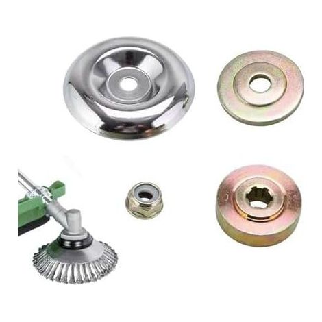 Kit Fixation écrou Lame Boîte,Tête de Débroussailleuse Universelle Accessoires,4 Morceaux Ecrou Tete Debroussailleuse,Lames Boîte Vitesse Métal,pour Tondeuse à Gazon Brosse Cutter - (1/5)