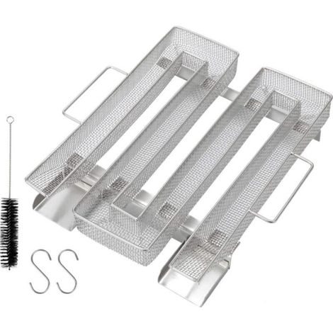 Générateur de fumée de calcaire en Acier Inoxydable pour fumoir à tartre Cold Smoke Generator, Food Smoker(22,5 x 17,5 x 4,5 cm) (1/4)