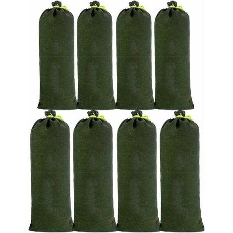 8-teiliger Canvas-Sandsack, Hochwasserschutz-Sandsack gegen Überschwemmungen, verbesserte Modelle, verblassen nicht, zur Entwässerung für Garage, Geschäft, Schule, Bahnhof, Gebäude, Fabrik, Lager, 307 (1/4)