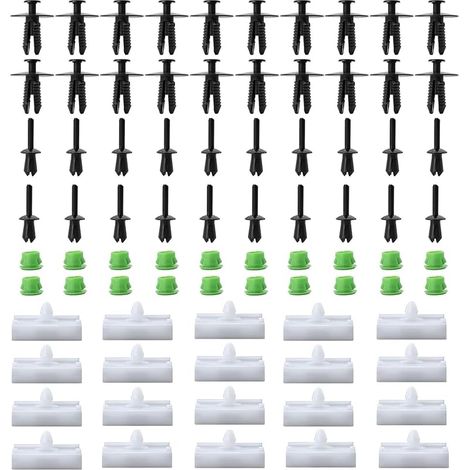 20 pièces de kit de clips de bas de caisse pour garnitures Compatible avec BMW Série 3 E36 316i 318i E46 E90 Clips de fixation de garniture de porte, ensemble de rivets solides 51711932996 551008 (1/5)