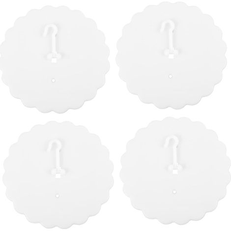 Lot de 4 crochets adhésifs en plastique pour baldaquin lit (1/5)