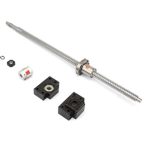 500-mm-Kugelgewindetrieb mit Mutter, BK/BF12-Halterungen, 6,35 × 10 mm Kupplung (1/5)