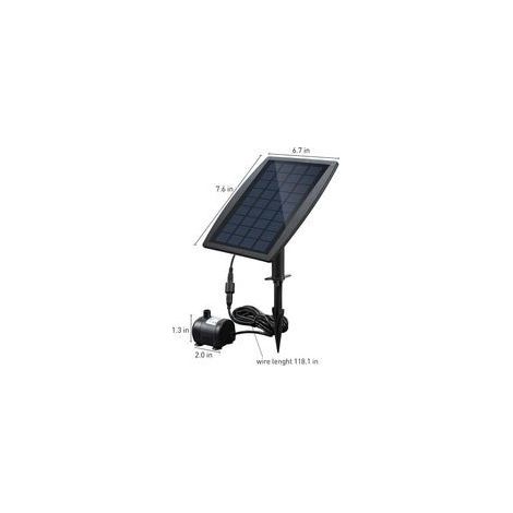 Bürstenlose Solarwasserpumpe für Teiche und Springbrunnen mit einem 9V 2,5W Solarpanel, 200L/H Förderleistung, für den Außeneinsatz in Gärten, Teichen, Vogeltränken, Schwimmbädern und auf Terrassen. (1/5)