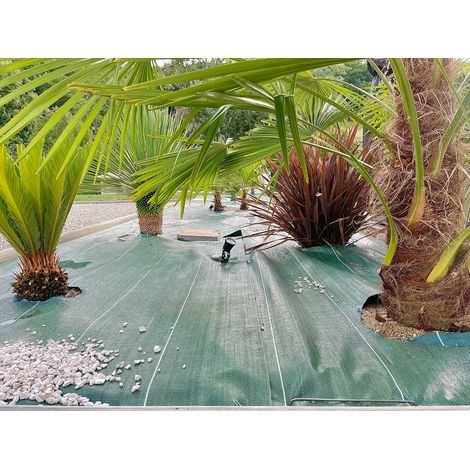 Toile de paillage anti mauvaises herbes Longueur 20m Largeur 1,38m Coloris Vert 130g m2 très épaisse ZENLYS (1/5)