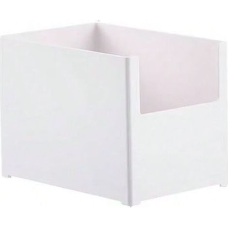 4pcs Boîtes de Rangement en Plastique Panier de Rangement Blanc Bac Plastique Rangement Placard Cuisine Caisse Rangement Salle de Bain Bureau( 21 x 14 x 15 cm) (1/3)