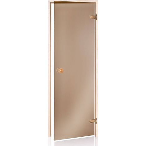 Sauna Porta in bronzo 80 x 190 vetro temperato 8mm sicuro (1/5)