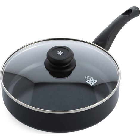 sauteuse 24 cm 2,7 L aluminium, revêtement antiadhésif en céramique, sans PFAS, compatible induction, compatible four jusqu'à 160 °C, compatible lave-vaisselle (1/5)