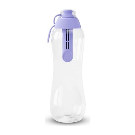 Botella de agua Dafi morada con filtro de 0,5 l + filtro