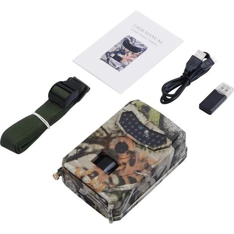 Caméra Faune Sauvage Caméra De Chasse Et Suivi des Sentiers, 20mp 1080P, Étanche IP56 PIR, Vision Nocturne À Infrarouge, Mini Surveillance La Faune Surveillance Fiable Précise(PR100) (1/5)