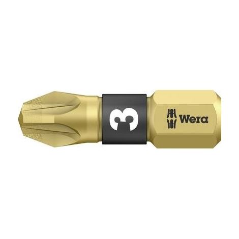 Wera 855/1 BDC PZ 3 X 25 05 056704 001 Inserto a Croce PZ 3 Acciaio per utensili rivestimento di diamante D 6.3 1 pz.