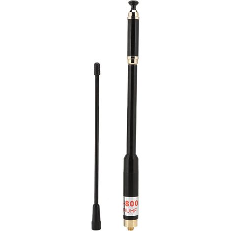 AL800 Talkie-Walkie Antenne Extensible Haute Performance Double Bande UV (Connecteur Femelle)