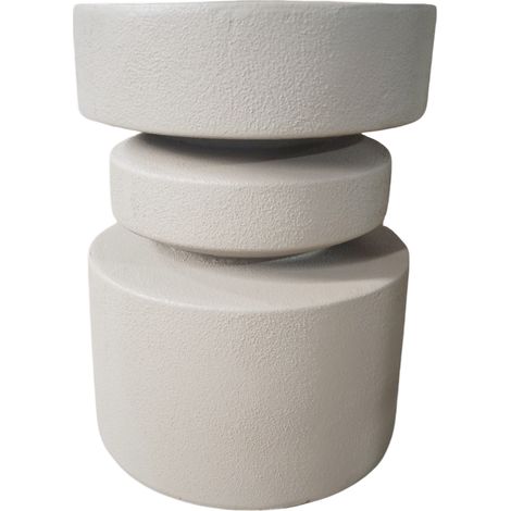 Mesa de Centro Rebecca Mobili Alvo 46x35x35 cm MGO Blanco Moderno