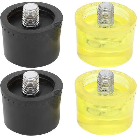 2 embouts de rechange en caoutchouc pour marteau, accessoires pour maillet, jaune et noir, 35 mm [jkw] (1/4)