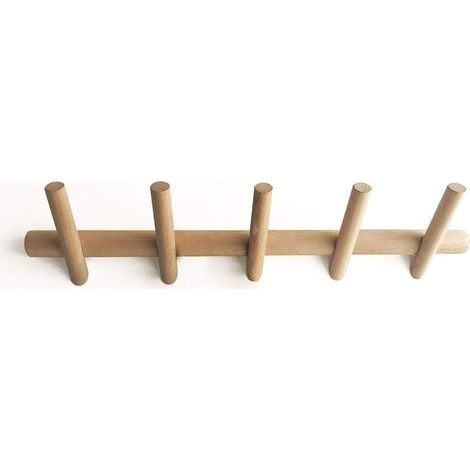 Branch Wooden Wall Coat Hooks 5 Hooks Designer Coat Rack Wall Mounted Coat Rack Clothes Rack for Hanging Coats, Scarves, Handbags 50 cm (1/5)