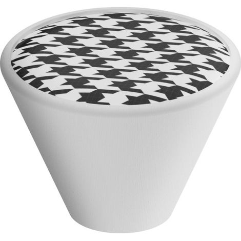 Pomo GD09, blanco mate, pata de gallo (1/3)