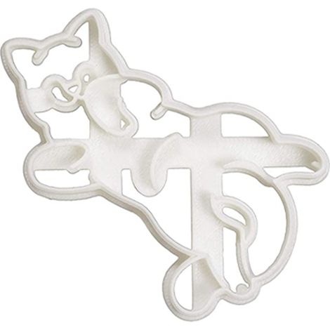 Emporte-pièces, emporte-pièces chat 3D pour enfants, moule à biscuits chat en forme de derrière pour la pâtisserie maison, gaufrage de biscuits (1/5)