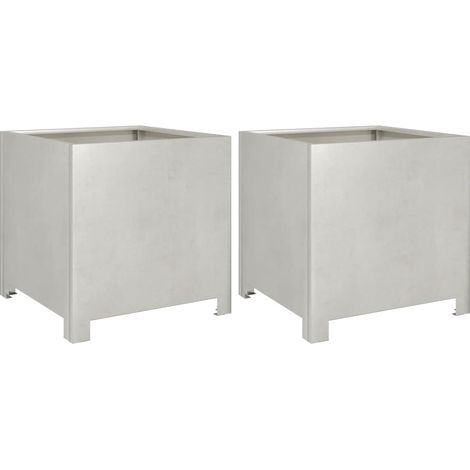 Maison Exclusive - Fioriere da Giardino 2 pz 40x40x40 cm in Acciaio Inox