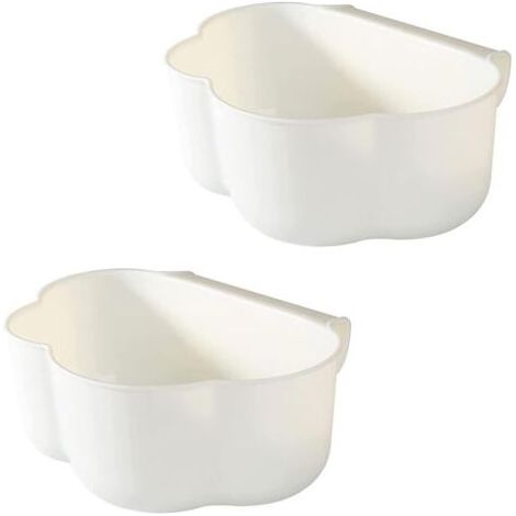 Set mit 2 ABS-Tischorganizern - Für Küchenschränke - Hängender Mülleimer - Tischorganizer - Küchenabfallbehälter (Weiß) (1/5)