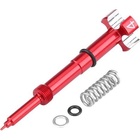 vis richesse keihin,vis de richesse carburateur mikuni,Vis de mélange, kit de vis de mélange air carburant pour carburateur Keihin FCR FCR-MX, ensemble de vis de mélange air carburant(rouge) (1/4)