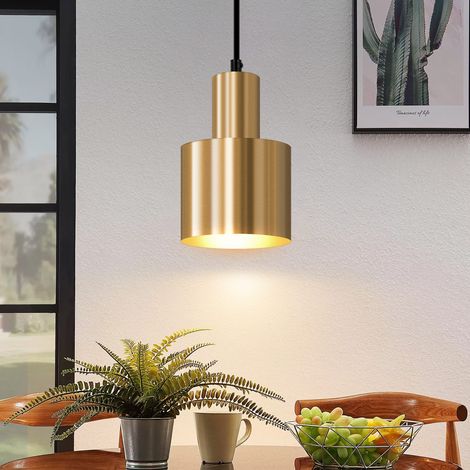 GBLY Lampada a sospensione vintage per tavolo da pranzo - Lampada da pranzo moderna in oro con 1 fiamma - Lampada da tavolo da pranzo - Lampada a sospensione in metallo E27 - Senza lampadine