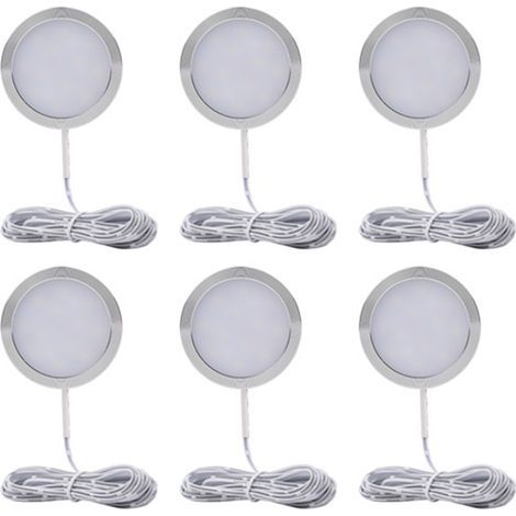LED-Unterbauleuchten – 6 Stück – Theken- und Vitrinenbeleuchtung – Dimmbar – Aluminiumgehäuse – 3000 K – 220 V (1/5)