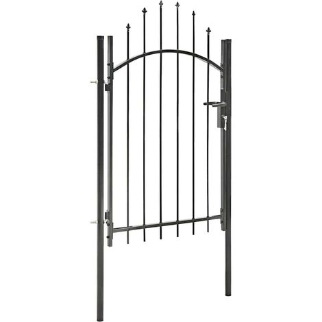 vidaXL Cancello da Giardino Woerden in Acciaio 1x1,5 m Nero