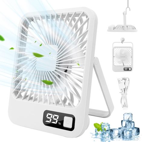 Ventilateur de bureau silencieux, ventilateur de bureau USB, mini ventilateur, angle réglable, petit ventilateur de bureau (1/3)
