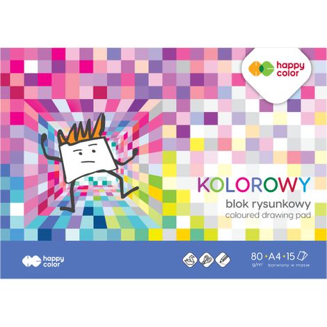 Bloc de dessin Happy Color A4, 15 feuilles, 80 g/m² (1/2)