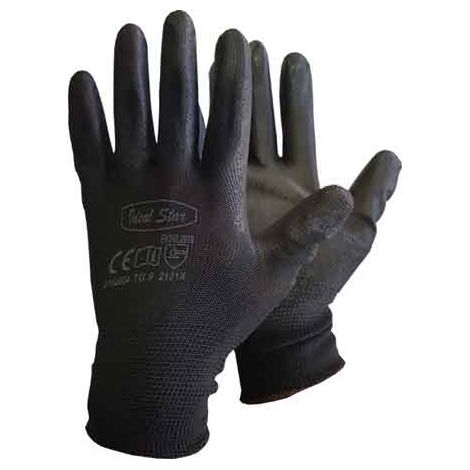 GUANTO POLIESTERE/POLIURETANO NERO IDEAL STAR Tg. 11 - 12 paia- IDEAL STAR