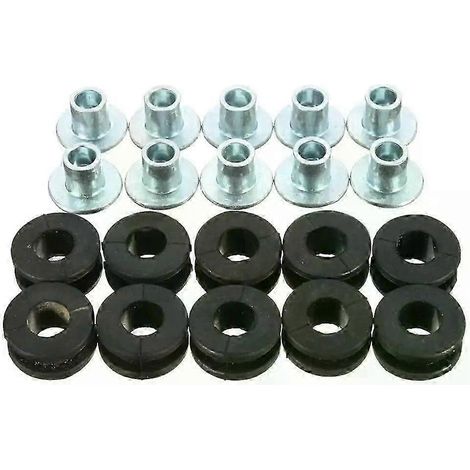 10 Stück/Set Universal-Motorrad-Gummimuffen-Schraubenersatz passend für Honda, Suzuki und Kawasaki Verkleidung Gummi & Stahl-JXLGV (1/5)