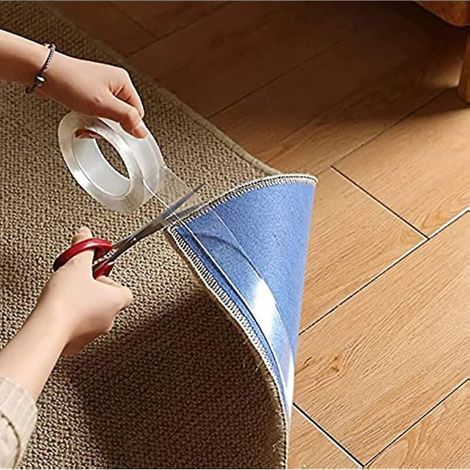 Ruban adhésif double face lavable et non marquant, 10 mm x 3 m, réutilisable (1/3)