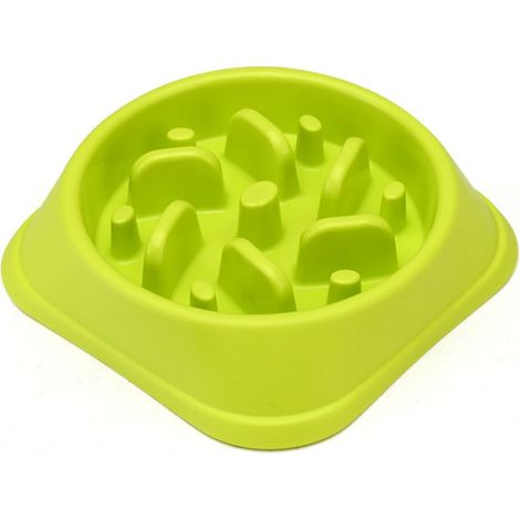 Pet Dog Slow Food Bowl Bowl Fournitures pour Animaux de Compag Vert, (1/2)