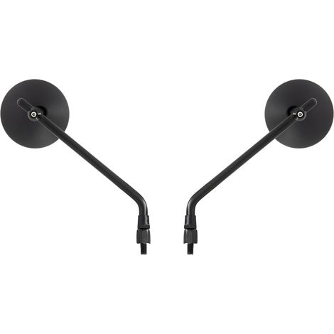 Paire de rétroviseurs ronds universels - M8 - noir