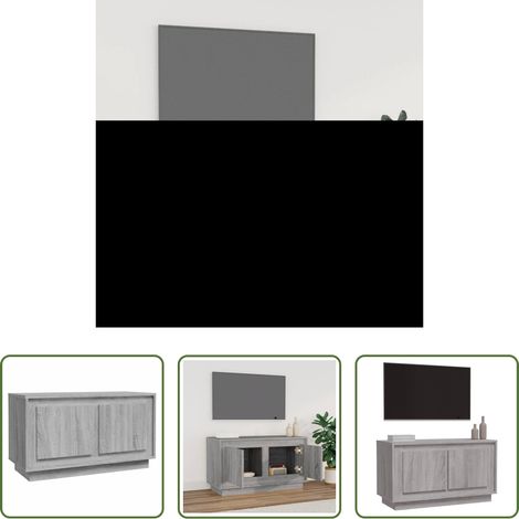 Holzwerkstoff - TV-Schrank Grau Sonoma 80x35x45 cm Holzwerkstoff (1/5)