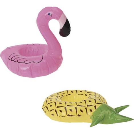 Pack Pose-verre flottant modèle flamant rose - Pose-verre flottant modèle ananas