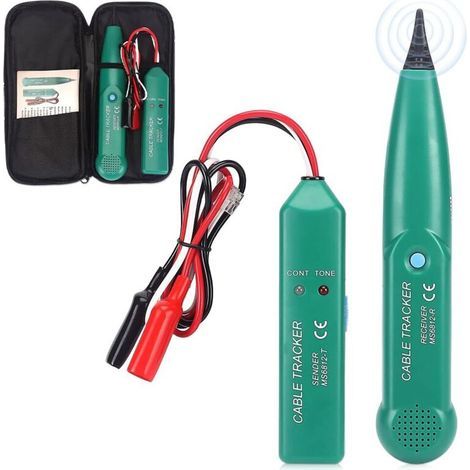 Kabeltester, tragbarer Kabelsucher mit Batterie, professioneller Kabelsucher zur Ortung von Netzwerkkabeln und Telefonleitungen (1/5)