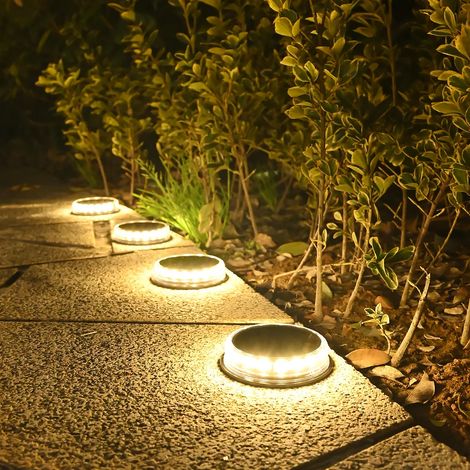 (1 pièce - 17 LED) Lampe solaire extérieure étanche à 17 LED, idéale pour éclairer jardin, terrasse, allée, pelouse, cour (blanche). (1/5)
