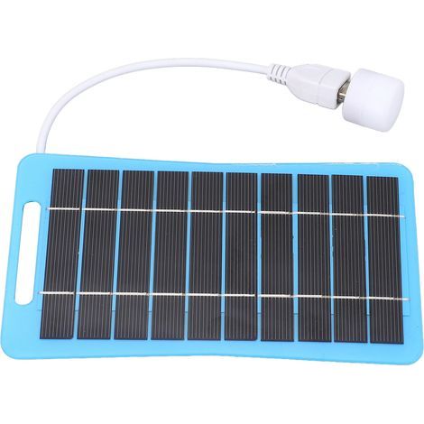 Solarpanel mit beleuchtetem Griff, 5V 5W blaues tragbares USB-Ladegerät für Outdoor-Camping (1/5)