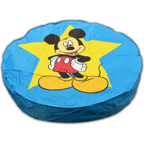 Pouf géant bleu Mickey Mouse ø 110 cm (1/2)