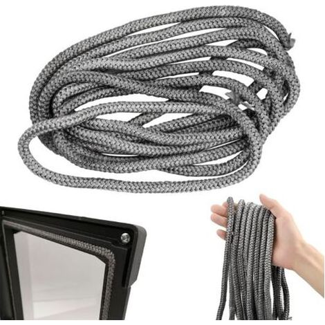 0 – Kamindichtung 8 mm x 3 m – Hochfestes Fiberglas – Hervorragende Dichtigkeit – Für Öfen und Kamineinsätze (1/5)