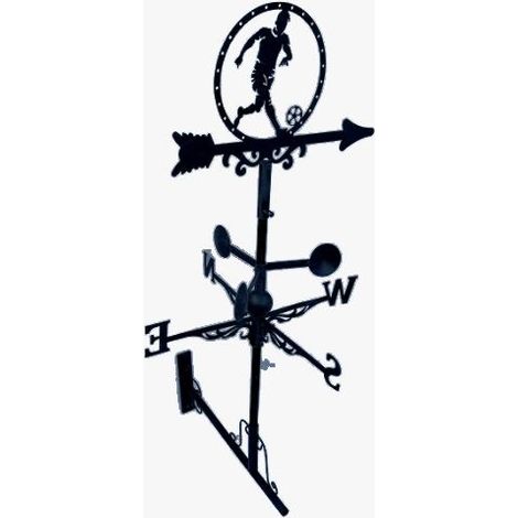 Girouette de toit style flèche modèle Footballeur avec support universel (1/5)