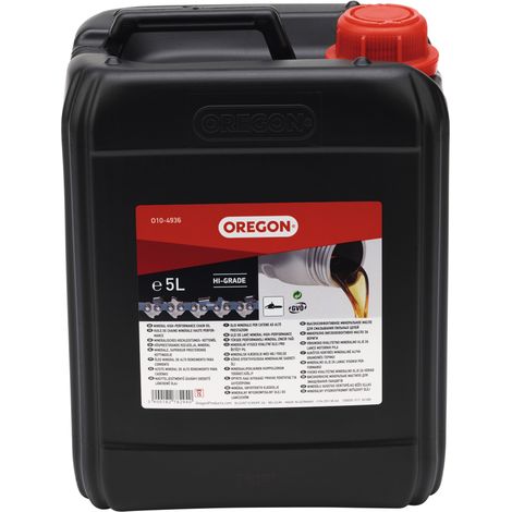 Oregon – Huile adhérente pour chaîne de tronçonneuse – Huile minérale adhésive – Pour bois dur et teck – 5L (1/4)