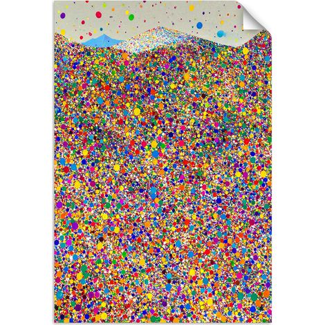 Selbstklebendes Poster – Wandsticker Bunte Punkte Abstraktion 40x60 cm (1/3)